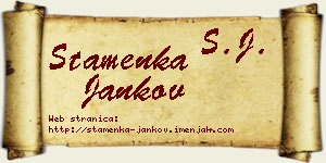 Stamenka Jankov vizit kartica